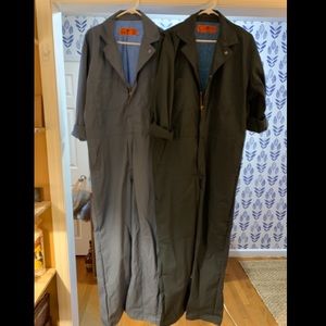 Two Red Kap Jumpsuits